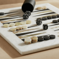 Thumbnail for Luxury Marble Backgammon Set (Green Onyx and Black)