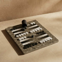 Thumbnail for Luxury Marble Backgammon Set (Oceanic, Black, and White)