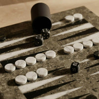 Thumbnail for Luxury Marble Backgammon Set (Oceanic, Black, and White)