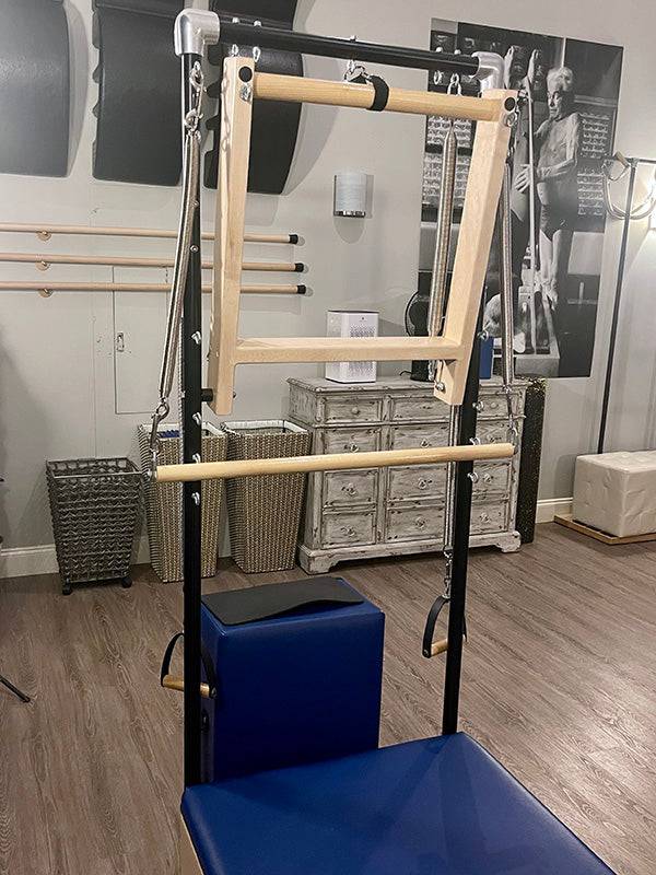 Jay Hart Designed Custom Pilates Reformer with Half-Trapeze Tower - LUXUSFIT Luxury Exercise & Recovery Equipment