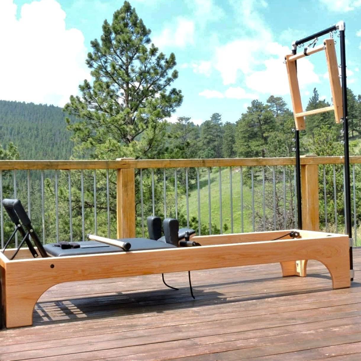 Jay Hart Designed Custom Pilates Reformer with Half-Trapeze Tower - LUXUSFIT Luxury Exercise & Recovery Equipment