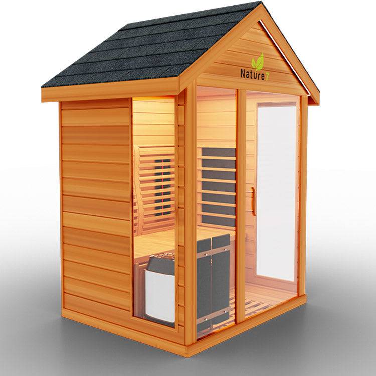 MEDICAL Nature 7 Person Outdoor Infrared Sauna - LUXUSFIT Luxury Exercise & Recovery Equipment