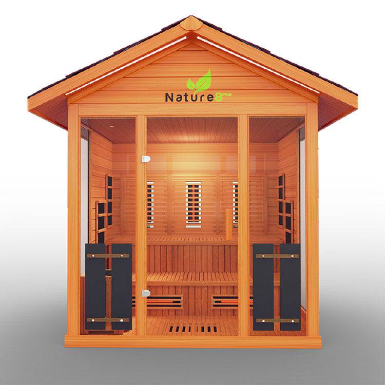 MEDICAL Nature 8 Plus Person Outdoor Infrared Sauna - LUXUSFIT Luxury Exercise & Recovery Equipment