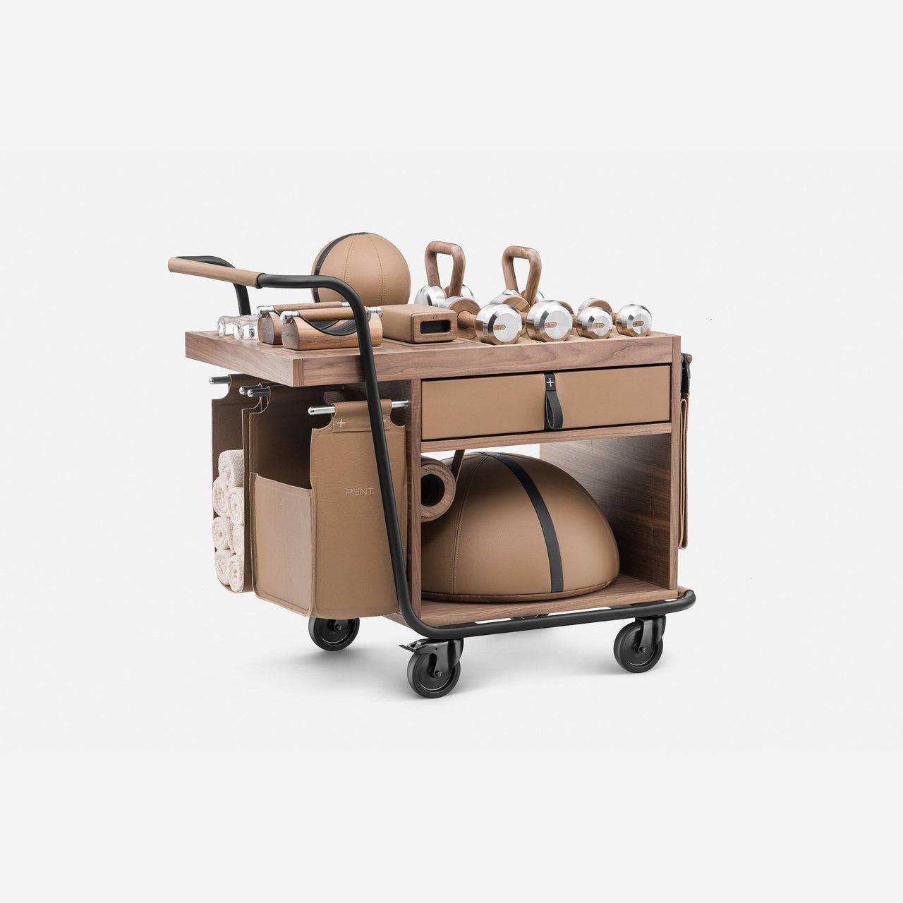 PENT. SOPHIA Mobile Gym Cart - Light - LUXUSFIT Luxury Exercise & Recovery Equipment