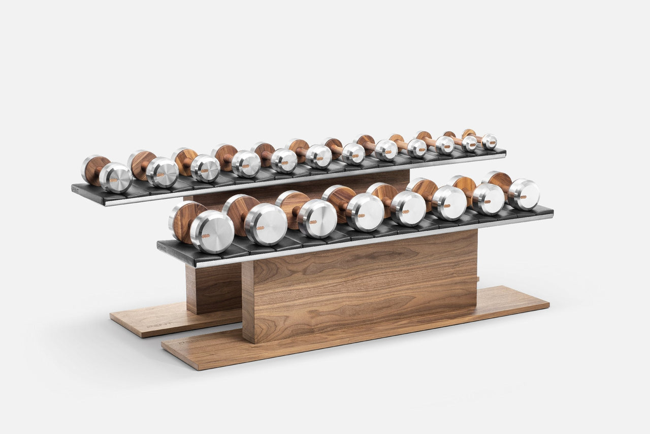 COLMIA™ SET - Dumbbells With Horizontal Rack - LUXUSFIT Luxury Exercise & Recovery Equipment