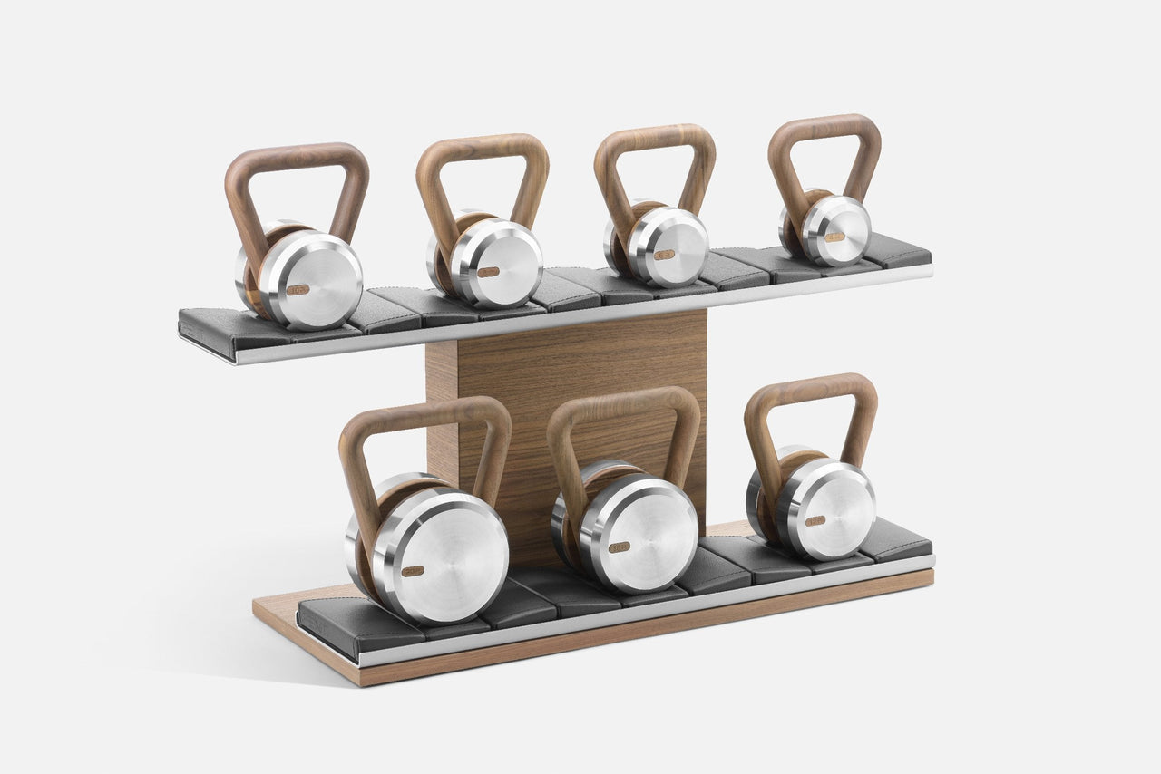 LOVA™ SET - Kettlebells With Horizontal Rack - LUXUSFIT Luxury Exercise & Recovery Equipment