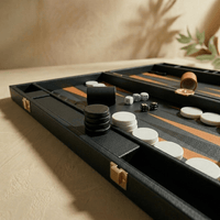 Thumbnail for Leather Backgammon Set - Black And Brown