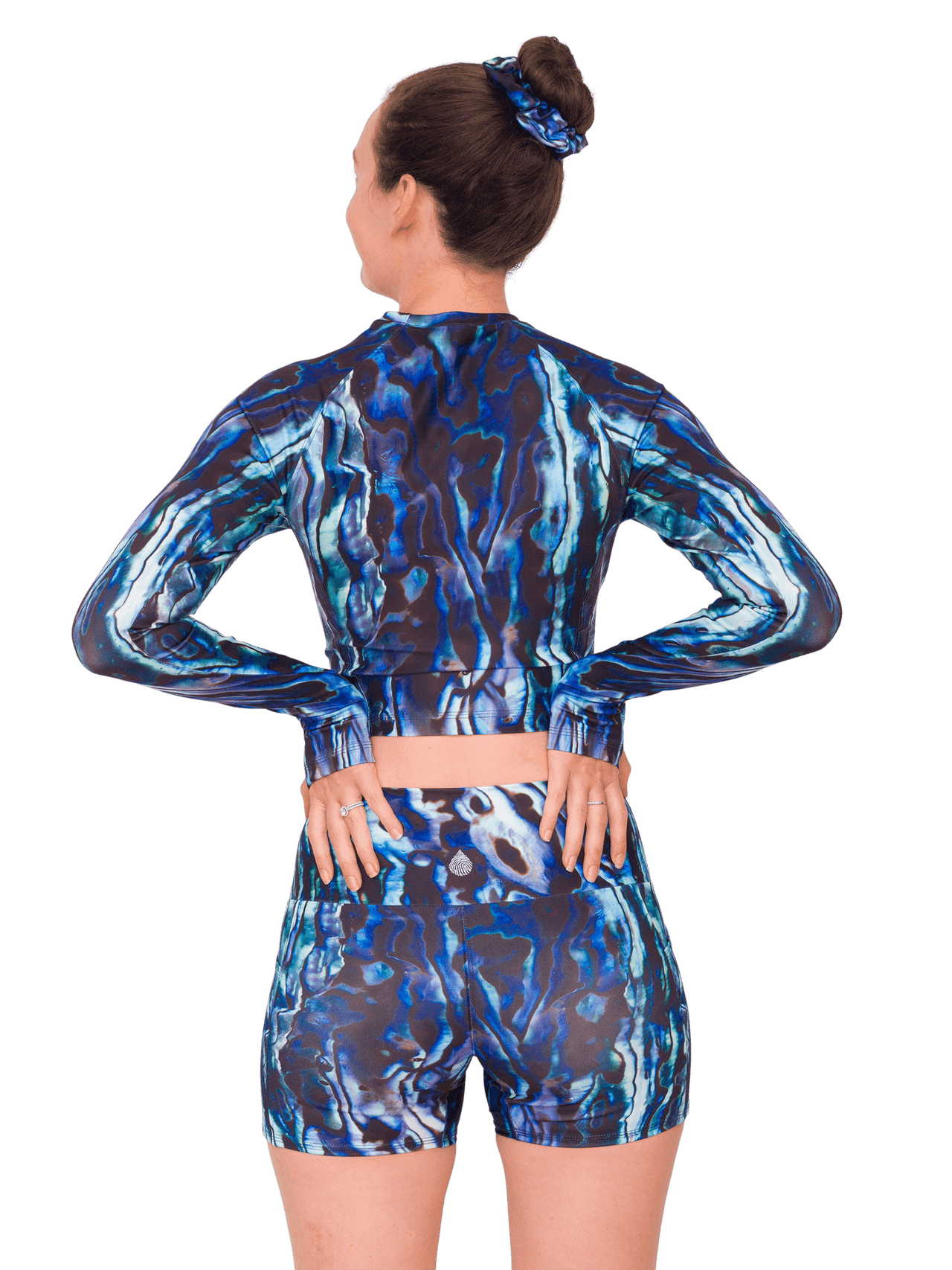 Abalone Restoration Cropped Rashguard - LUXUSFIT Luxury Exercise & Recovery Equipment