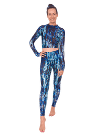 Thumbnail for Abalone Restoration Cropped Rashguard - LUXUSFIT Luxury Exercise & Recovery Equipment