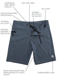 Thumbnail for Abyss Blue Boardshorts - LUXUSFIT Luxury Exercise & Recovery Equipment
